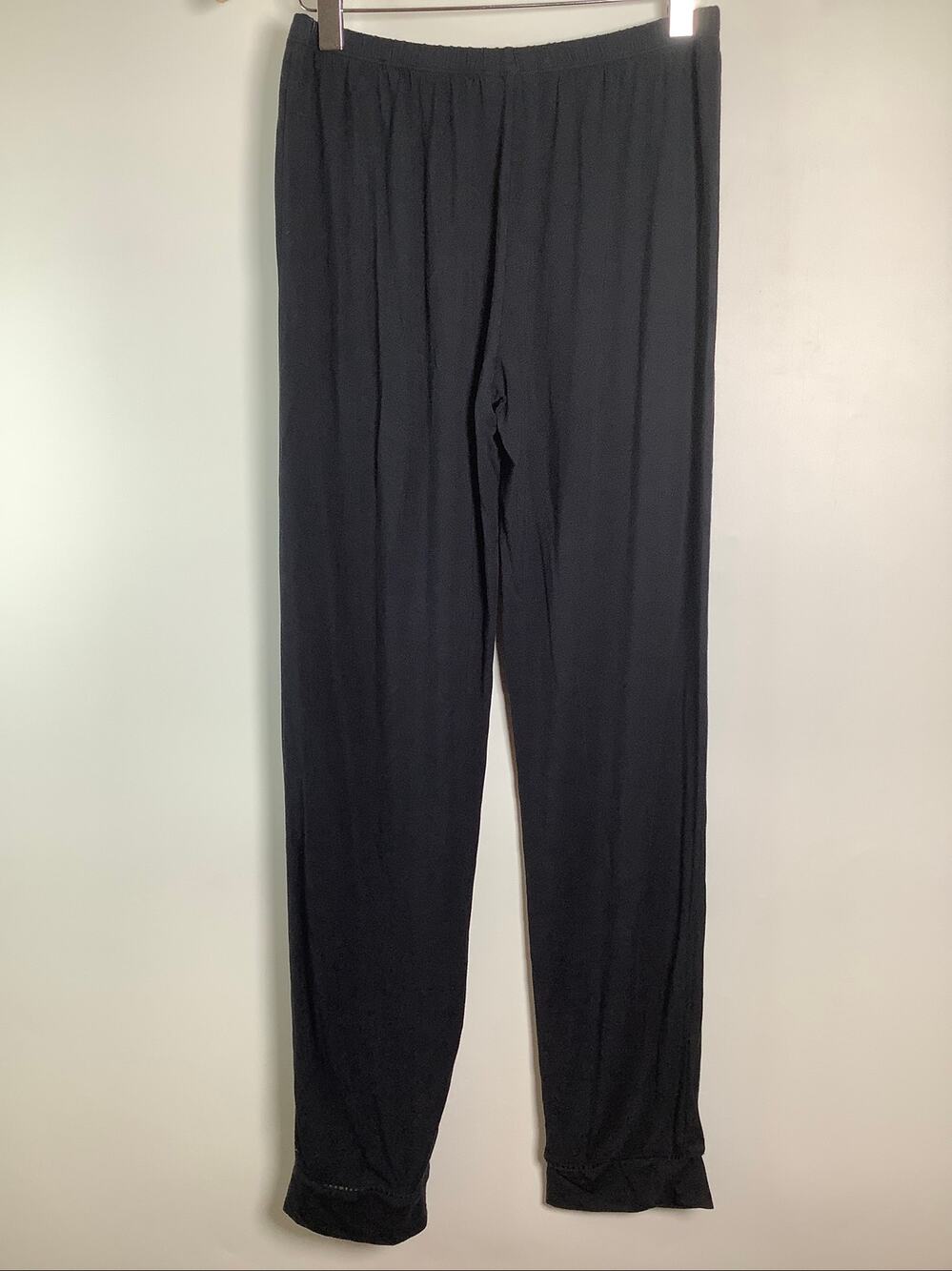 Eberjey Women's XS Black Modal Elastic Waist Straight Leg Lounge Pants B30-1